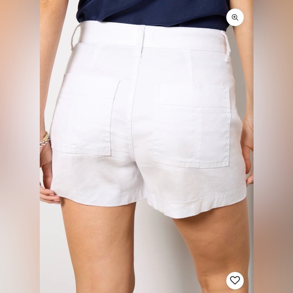 NWT EVEREVE Joelle Stretch Linen Short in White , size 28 - Picture 3 of 13